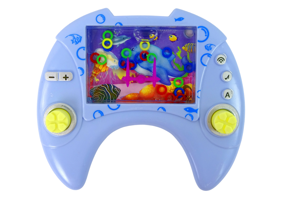 Vodní hra Podvodní svět Joystick LEAN Toys 15x8 cm modrá - kapesní zábava od 3 let