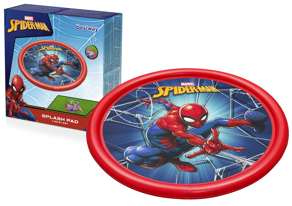 Nafukovací bazén Spider-Man s fontánou Bestway 165 cm – zábavné osvieženie pre deti