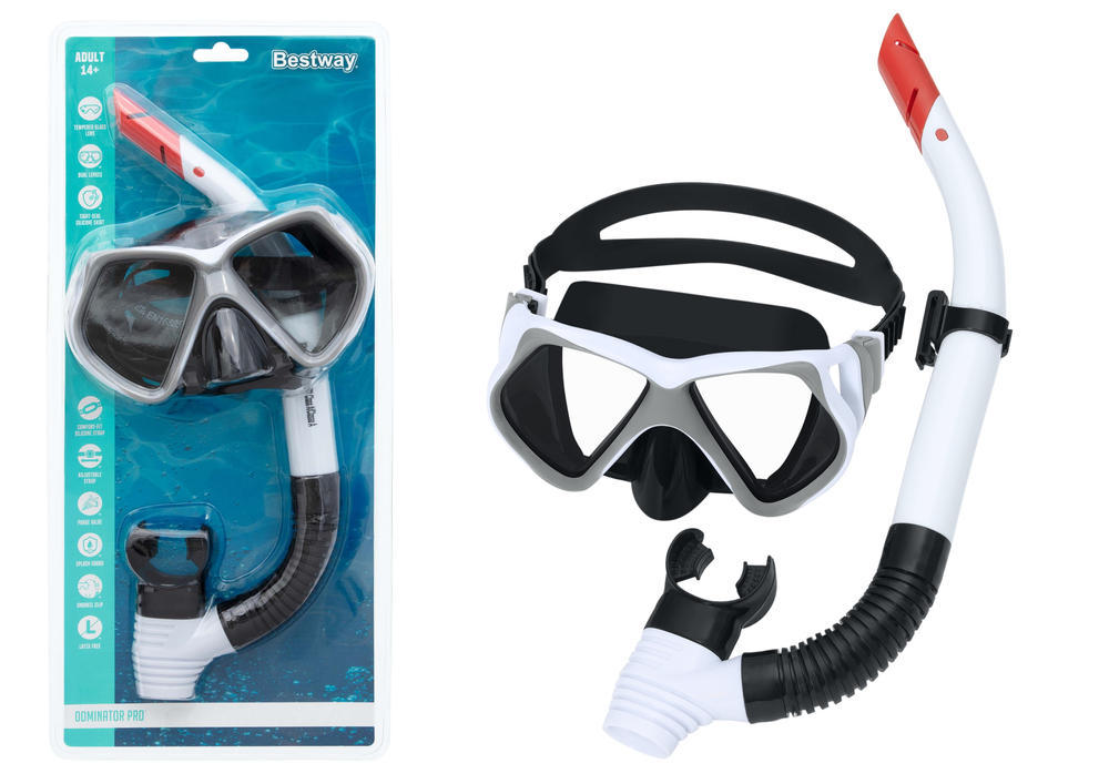 Potápačská súprava Bestway 24069 – biela maska + šnorchel pre deti od 14 rokov s UV ochranou