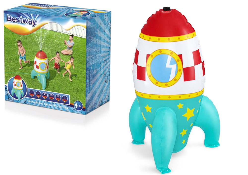 Nafukovacia vodná fontána Raketa Bestway 64×61×102 cm s 6 režimami striekania 52572