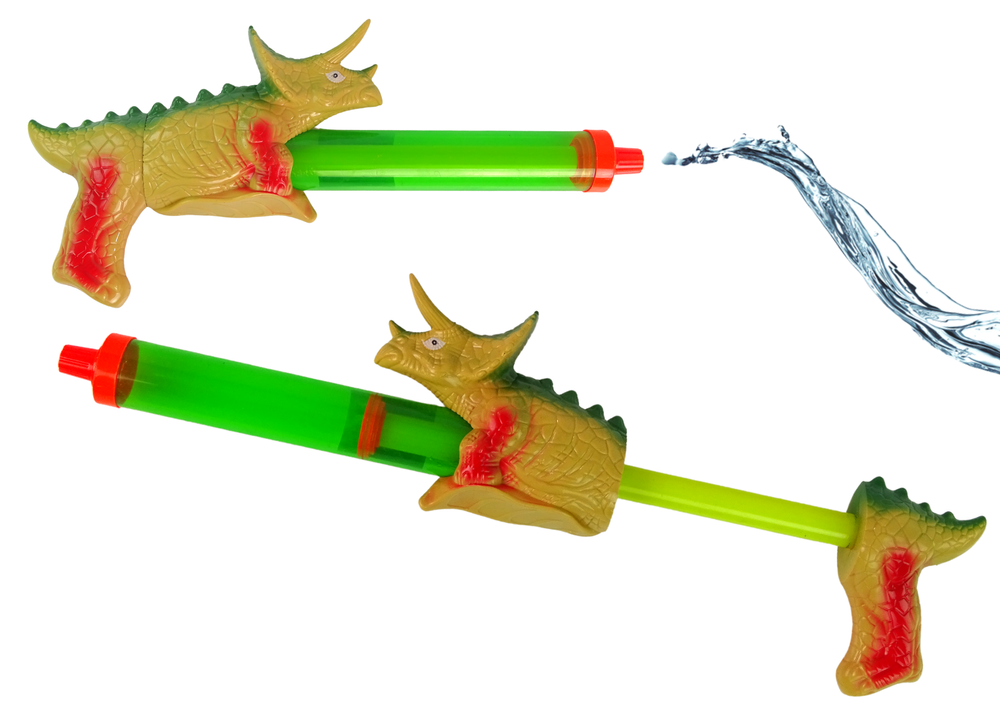 Vodní pistole 40 cm Dinosaurus zelená - aktivní hračka pro venkovní zábavu