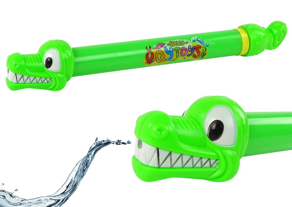 Vodní pistole Krokodýl 45 cm LEAN Toys zahradní zelená s certifikací CE/EN71