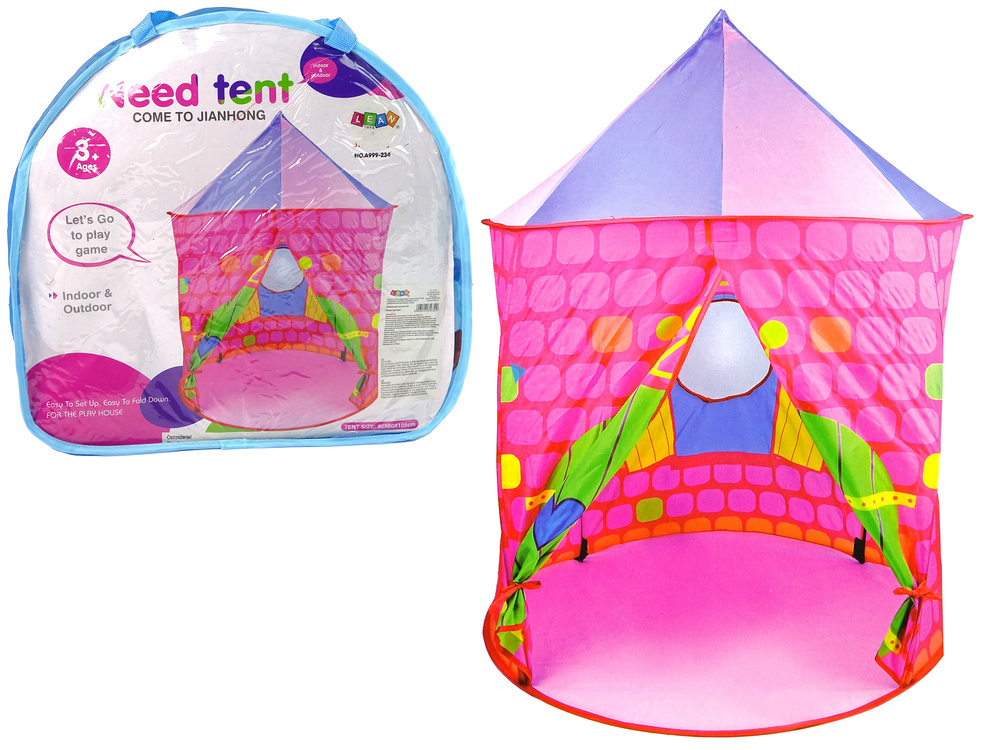 Dětský stan Princeznin palác LEAN Toys 140x135 cm růžový voděodolný s taškou