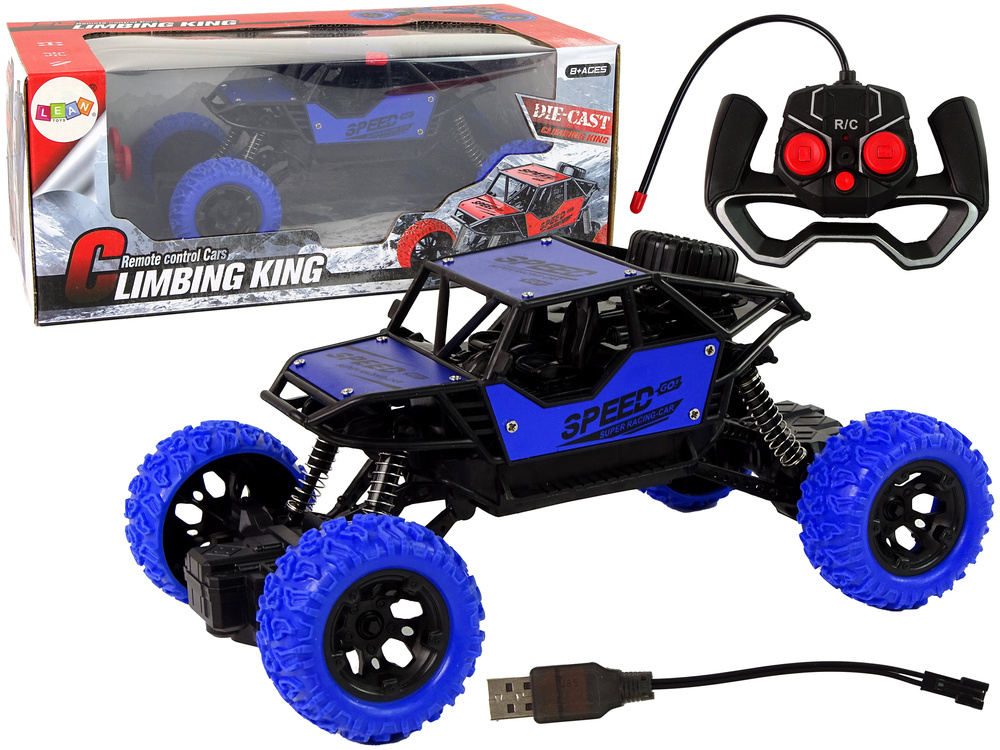 Terénní RC Auto na Dálkové Ovládání LEAN Toys 1:18 Modré s Nabíječkou