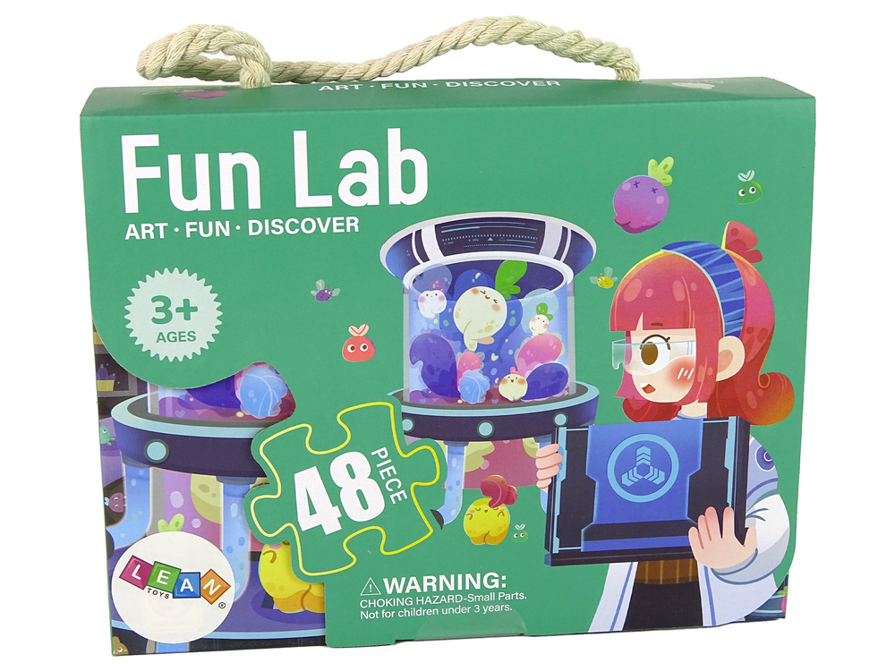 Dětské puzzle Laboratoř 48 dílků LEAN Toys - rozvoj prostorové představivosti pro děti od 3 let