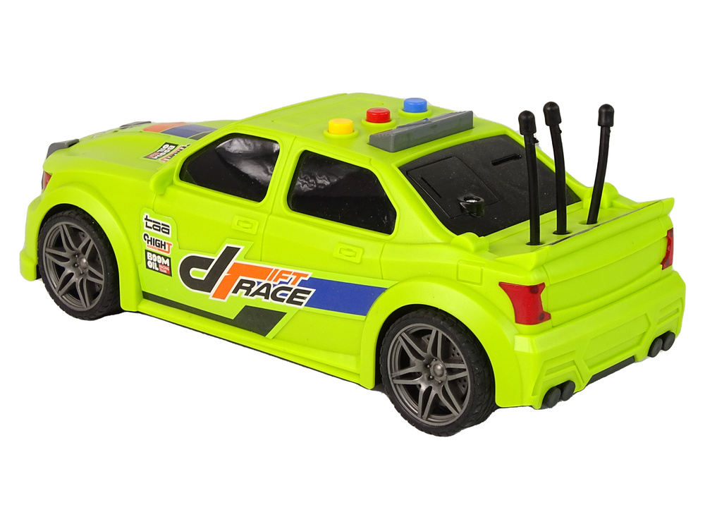 Závodní Odtahové Auto 1:16 Zelené se Zvukovými Efekty LEAN Toys - Kvalitní Hračka s Odtahovacím Mechanismem