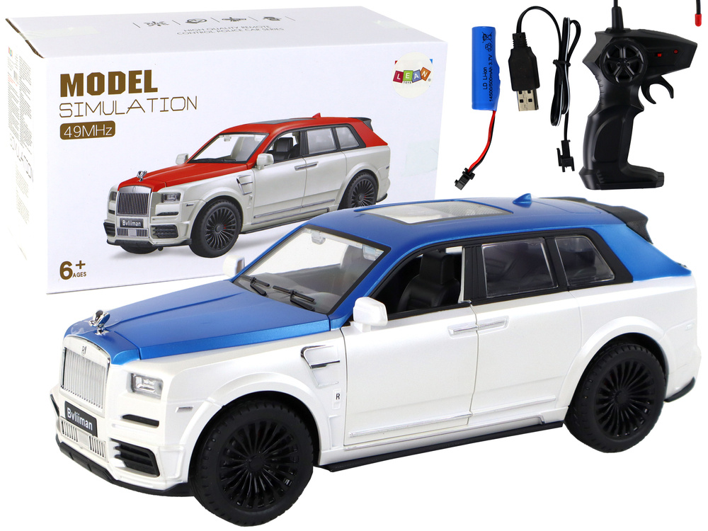 Auto R/C 1:20 Bílomodré Dálkově Ovládané — Detail