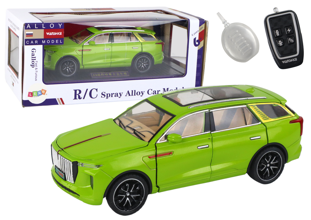 Hliníkové RC auto LEAN Toys 1:24 zelené s dálkovým ovladačem na baterie