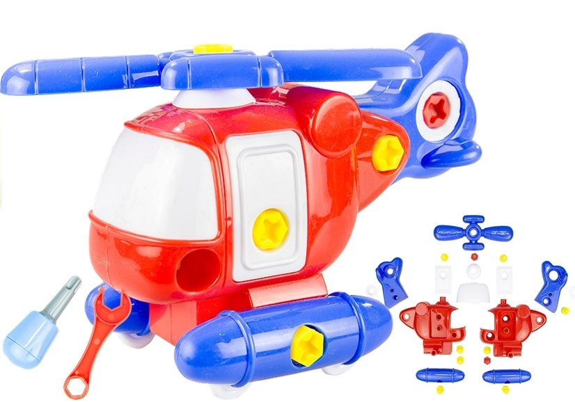 Vrtulník k Rozebrání LEAN Toys - edukativní stavebnica s náradím pre malých kutilov